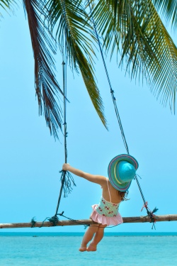 Girl swinging